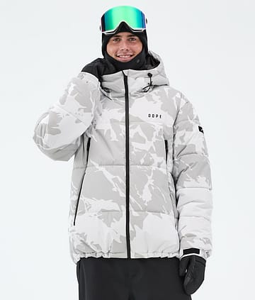 Dope Puffer Full Zip Ski Jacket Grey Camo