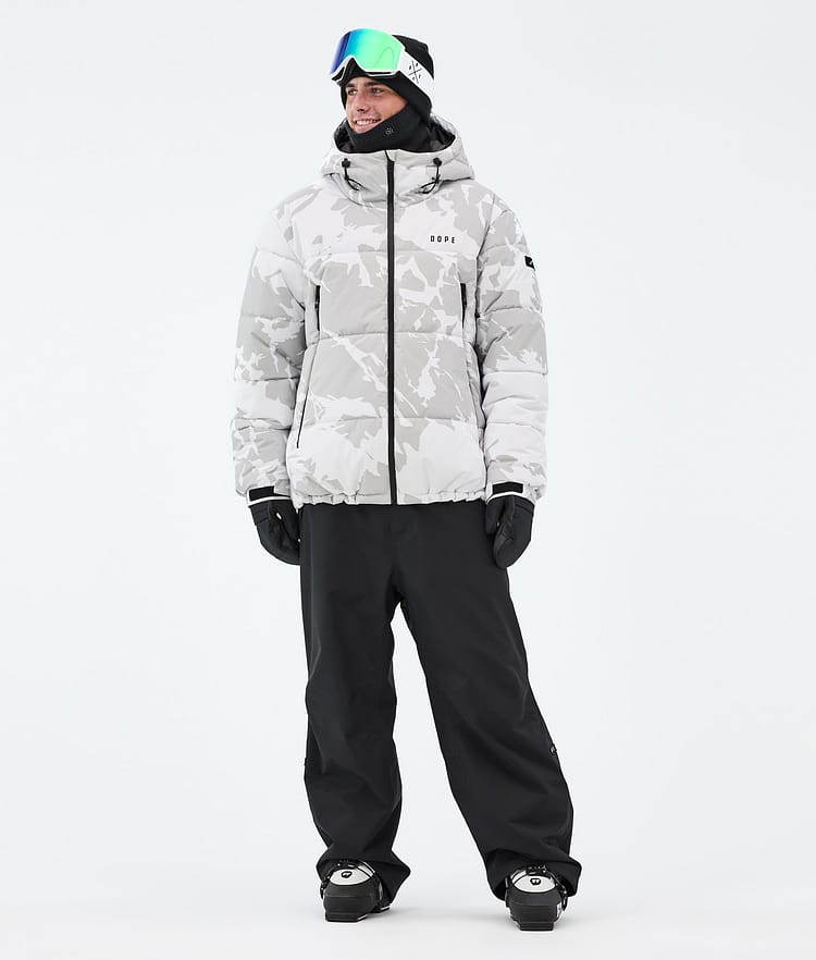 Dope Puffer Full Zip Ski Jacket Men Grey Camo, Image 3 of 9