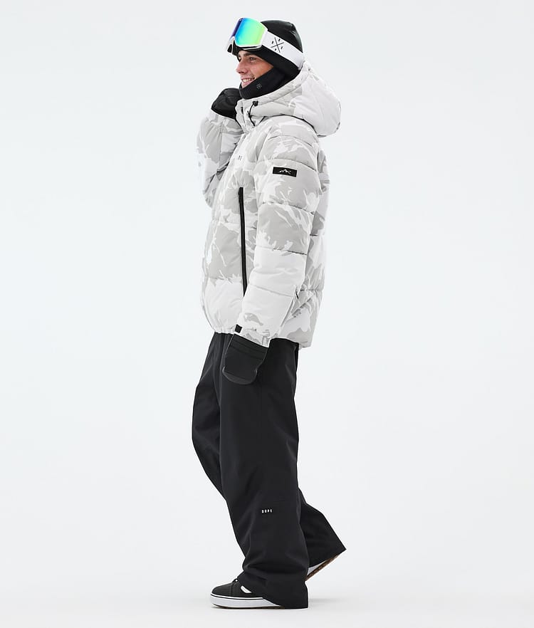 Dope Puffer Full Zip Snowboard Jacket Men Grey Camo, Image 4 of 9