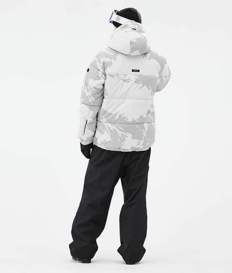 Dope Puffer Full Zip Ski Jacket Men Grey Camo, Image 5 of 9