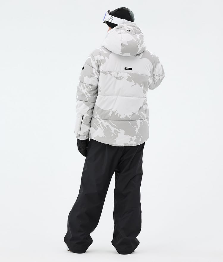 Dope Puffer Full Zip Snowboard Jacket Men Grey Camo, Image 5 of 9
