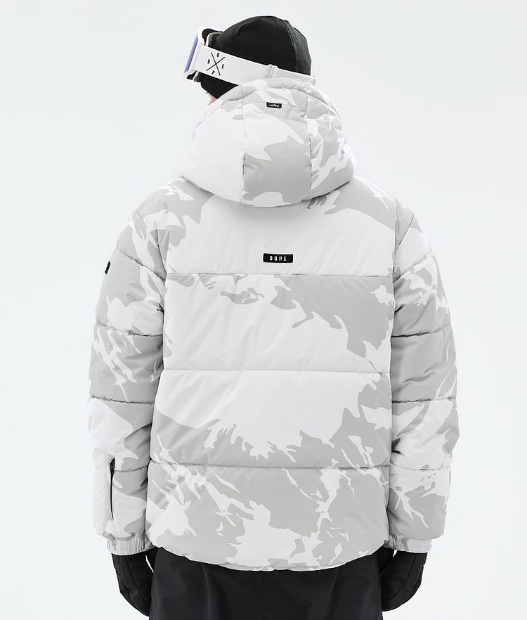 Dope Puffer Full Zip Ski Jacket Men Grey Camo, Image 7 of 9