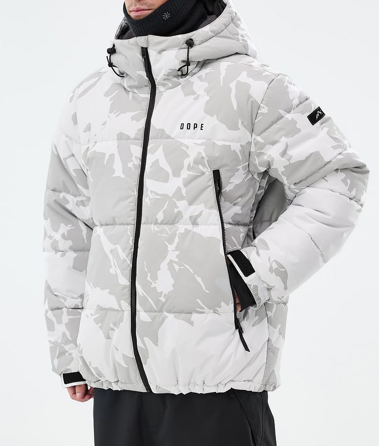 Dope Puffer Full Zip Ski Jacket Men Grey Camo, Image 8 of 9