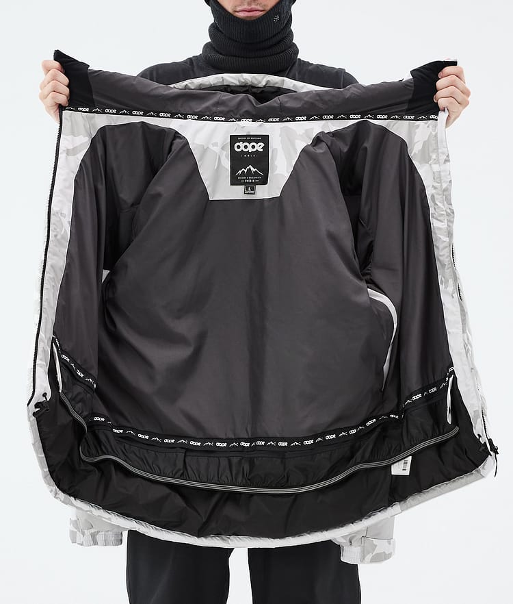 Dope Puffer Full Zip Ski Jacket Men Grey Camo, Image 9 of 9
