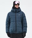 Dope Puffer Full Zip Ski Jacket Men Metal Blue