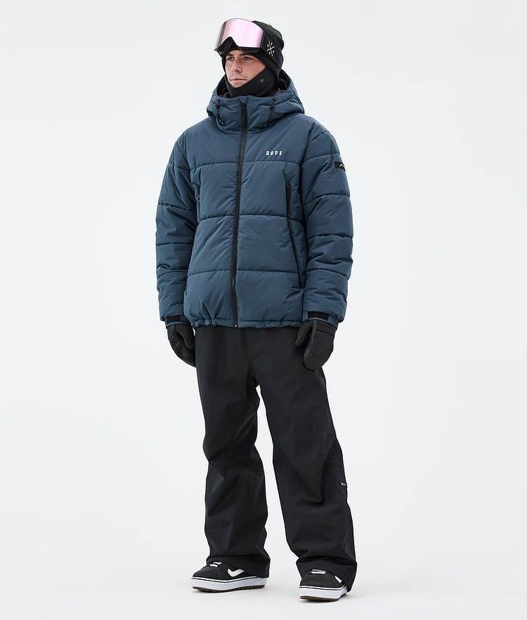 Dope Puffer Full Zip Snowboard Jacket Men Metal Blue, Image 3 of 9