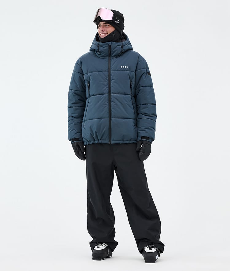 Dope Puffer Full Zip Ski Jacket Men Metal Blue, Image 3 of 9