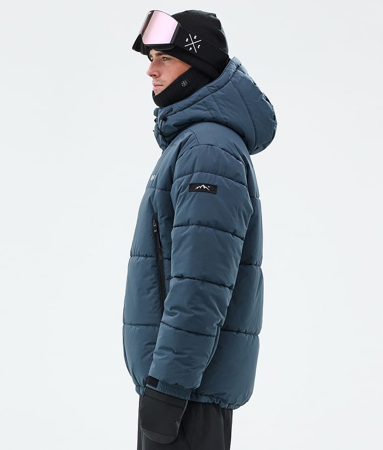 Dope Puffer Full Zip Snowboard Jacket Men Metal Blue, Image 6 of 9