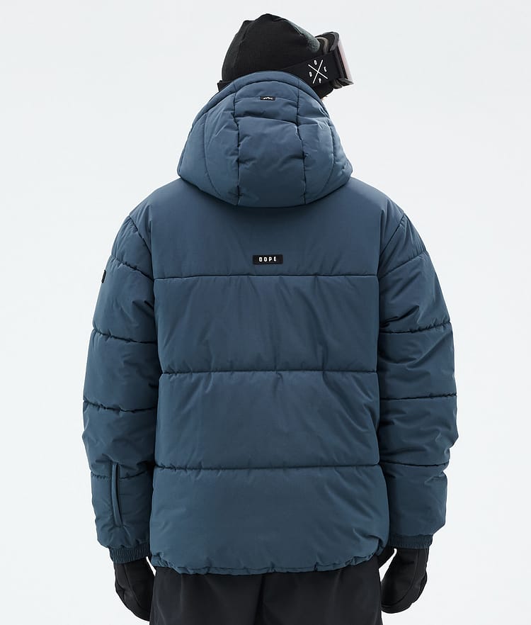 Dope Puffer Full Zip Ski Jacket Men Metal Blue, Image 7 of 9