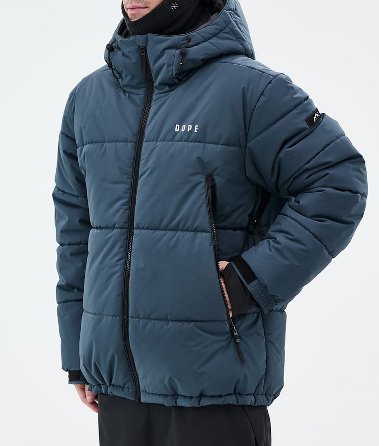 Dope Puffer Full Zip Ski Jacket Men Metal Blue, Image 8 of 9
