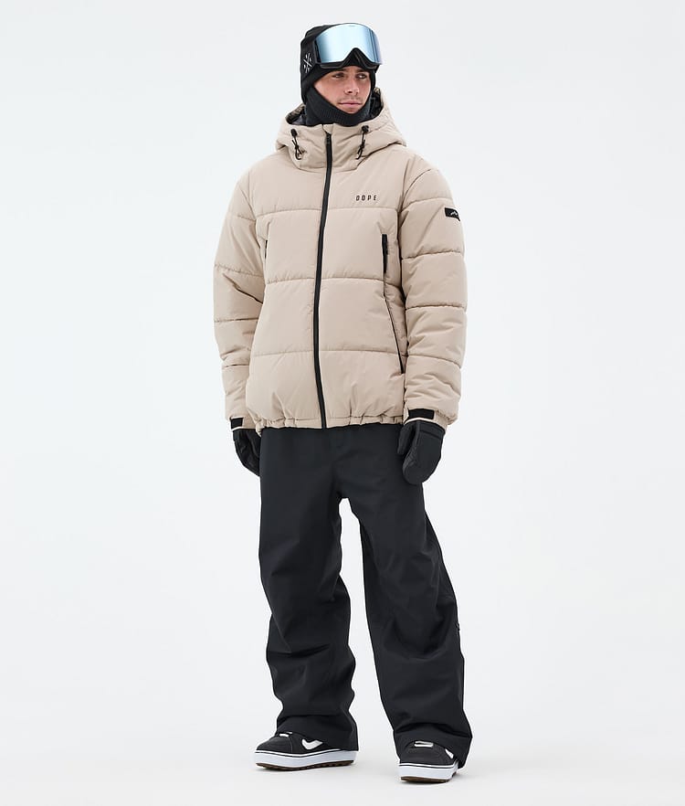 Dope Puffer Full Zip Snowboardjacka Herr Sand, Image 3 of 9