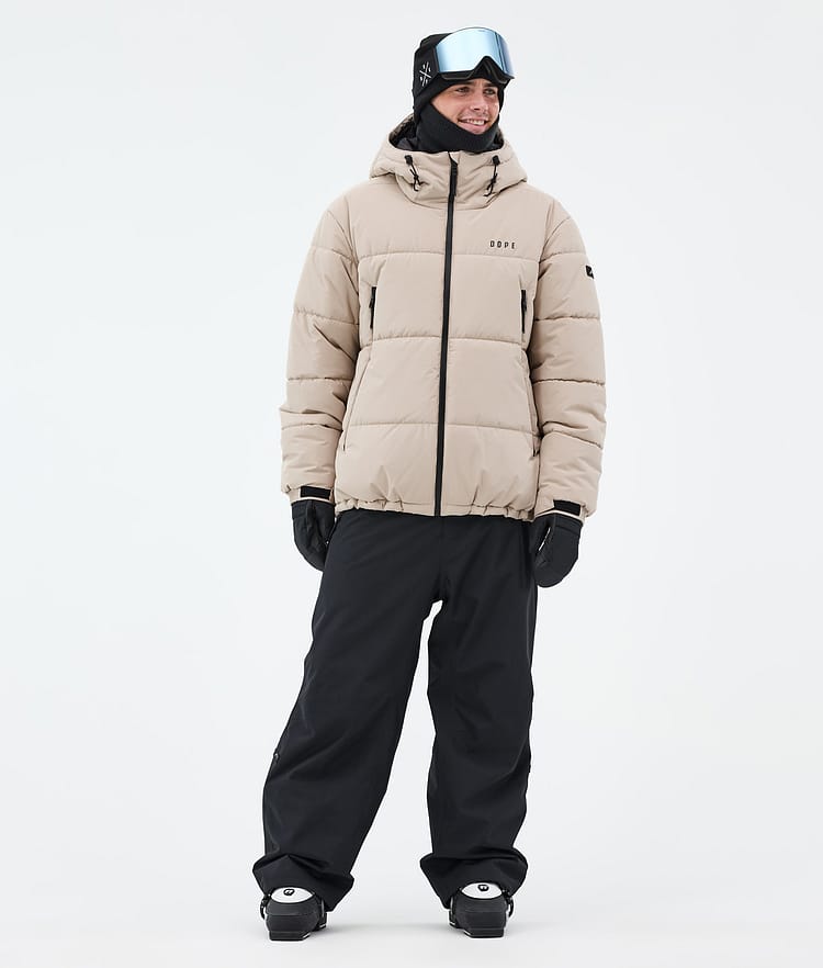Dope Puffer Full Zip Ski Jacket Men Sand, Image 3 of 9