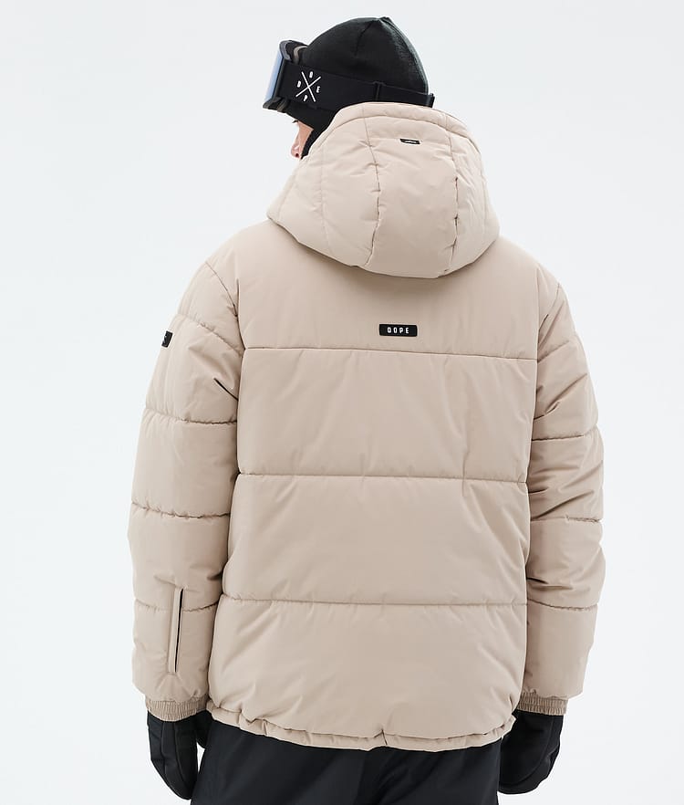 Dope Puffer Full Zip Ski Jacket Men Sand, Image 7 of 9