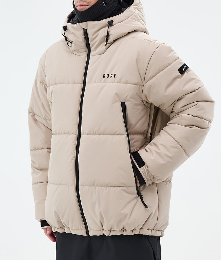 Dope Puffer Full Zip Snowboardjacka Herr Sand, Image 8 of 9