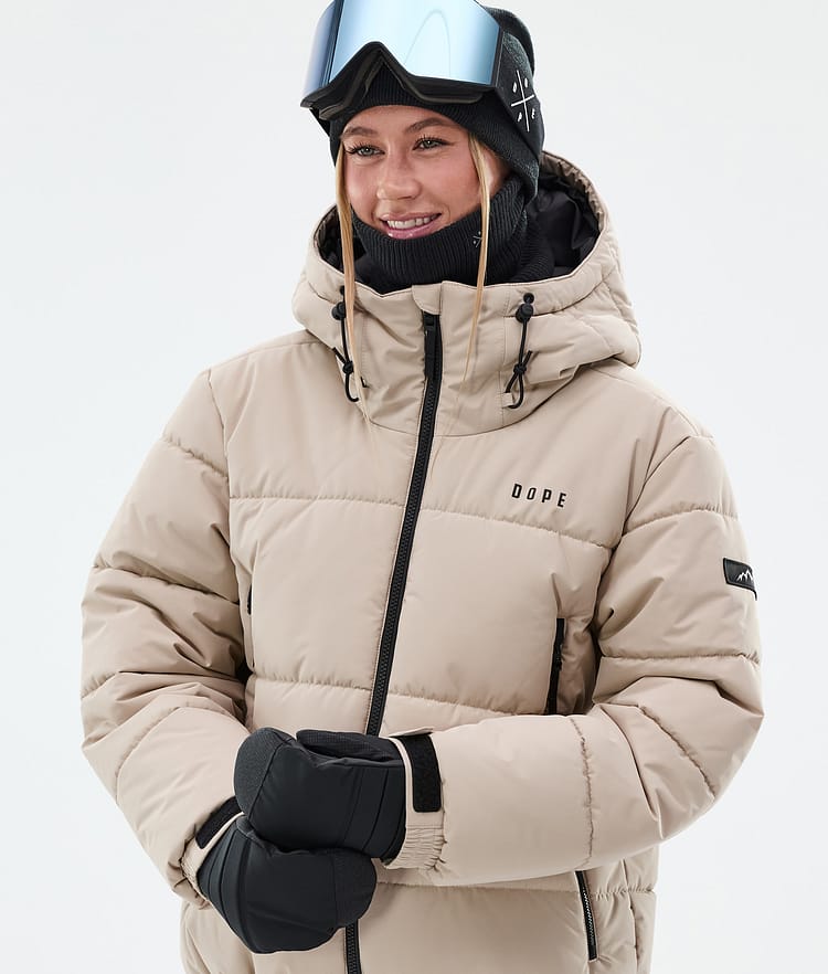 Dope Puffer W Full Zip Snowboard Jacket Women Sand, Image 2 of 9