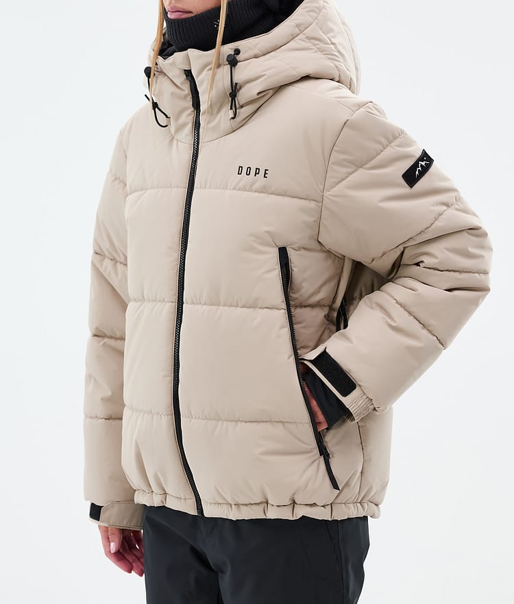 Dope Puffer W Full Zip Snowboard Jacket Women Sand, Image 8 of 9