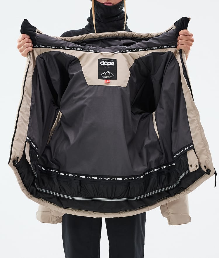 Dope Puffer W Full Zip Snowboard Jacket Women Sand, Image 9 of 9