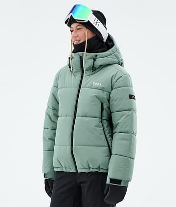 Dope Puffer W Full Zip Ski Jacket Faded Green