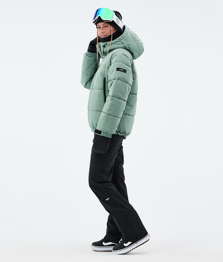 Dope Puffer W Full Zip Snowboard Jacket Women Faded Green, Image 4 of 9