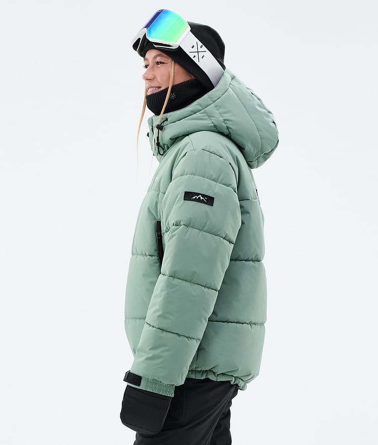 Dope Puffer W Full Zip Snowboard Jacket Women Faded Green, Image 6 of 9