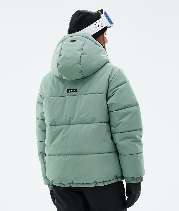 Dope Puffer W Full Zip Snowboard Jacket Women Faded Green, Image 7 of 9