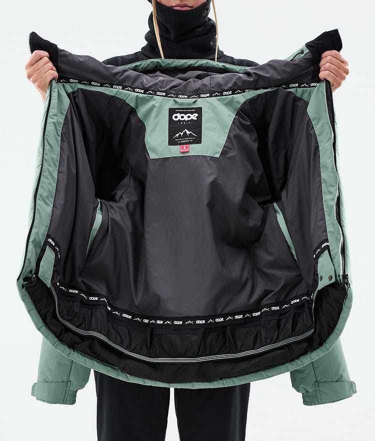 Dope Puffer W Full Zip Snowboard Jacket Women Faded Green, Image 9 of 9
