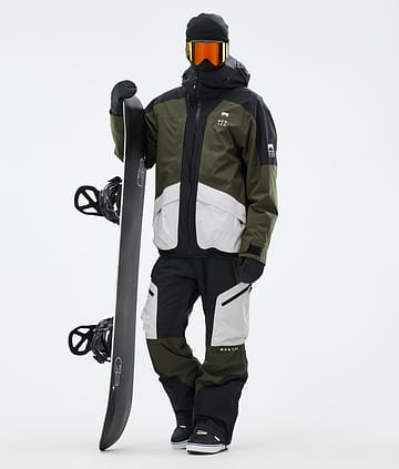 Montec Morpheus Snowboard Outfit Black/Olive Green/Light Grey
